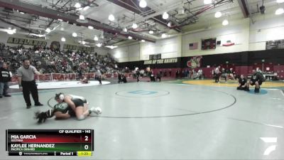 145 lbs Semifinal - Kaylee Hernandez, Pacifica Oxnard vs Mia Garcia, Sultana