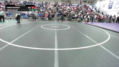 Boys 132 lbs 3rd Place Match - Brian Miller, Palo Alto Boys vs Diego Escobar, Overfelt Boys