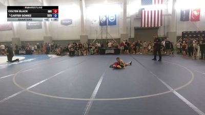 53 lbs Quarters - Colten Black, Ravage Wrestling Club vs Carter Gomez, Top Of The Rock Wrestling