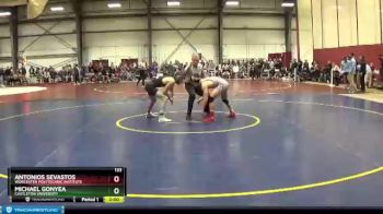 133 lbs Champ. Round 1 - Michael Gonyea, Castleton University vs Antonios Sevastos, Worcester Polytechnic Institute