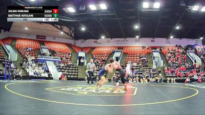 150 lbs Quarterfinals (8 Team) - Julien Kimling, Hudson Area HS vs Matthue Kitolski, Roscommon HS