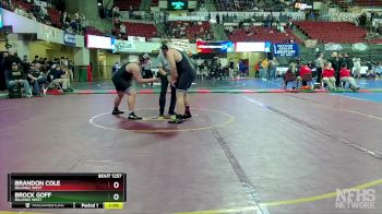 AA - 285 lbs Cons. Round 2 - Brock Goff, Billings West vs Brandon Cole, Billings West