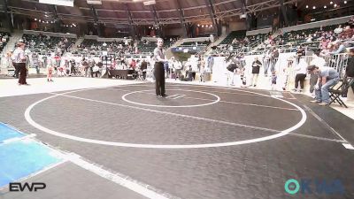 40 lbs Quarterfinal - Brantley Hendricks, Claremore Wrestling Club vs Flint Fields, Tiger Trained Wrestling
