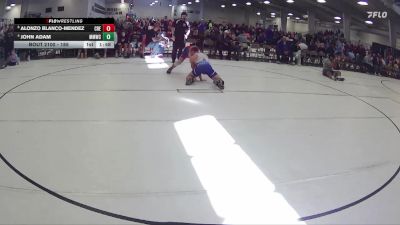 185 lbs Quarterfinal - Alonzo Blanco-Mendez, Crete vs John Adam, Meridian Mustang Wrestling Club