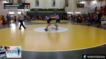 185 lbs Quarterfinal - Jordan Dashevsky, Bound Brook HS vs Faith Schwarze, Warren Hills