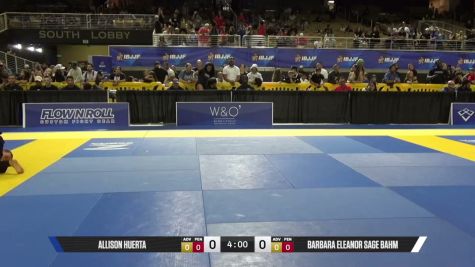 Allison Huerta vs Barbara Eleanor Sage Bahm 2026 Pan Kids Jiu-Jitsu IBJJF Championship
