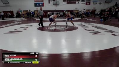 133 lbs Semifinal - Beau Klingensmith, Sioux Falls vs Isaac Ayers, Luther