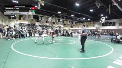 190 lbs Cons. Round 7 - Demetri Clark, Temecula Valley vs Jackson Naven, Frontier