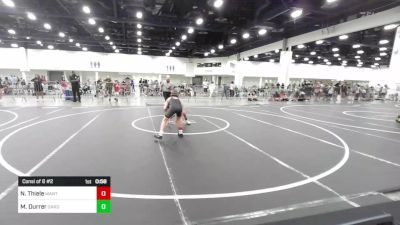 98 lbs Consi Of 8 #2 - Nixen Thiele, Mantanona TC vs Maximus Durrer, Oakdale, Wrestling