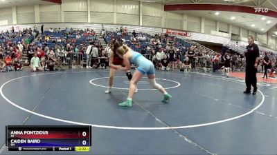 110 lbs Cons. Semi - Anna Pontzious, MI vs Caiden Baird, OH