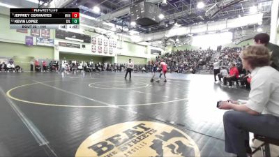 144 lbs Champ. Round 1 - Jeffrey Cervantes, MONROE vs Kevin Lopez, SYLMAR