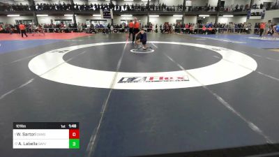 101 lbs Round Of 16 - Wyatt Sartori, Dansville-wayland Cohocton vs Ayden Labella, Sayville