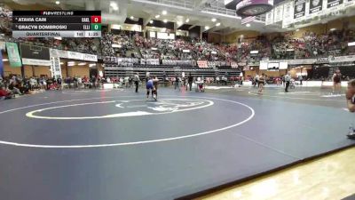 170 lbs Quarterfinal - Gracyn Dombroski, Ellinwood HS vs Atavia Cain, Oakley HS