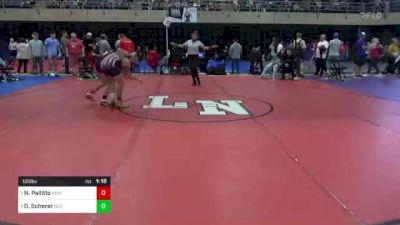 125 lbs Semifinal - Nicky Pallitto, Kenilworth, NJ vs Drew Scherer, Boiling Springs, PA