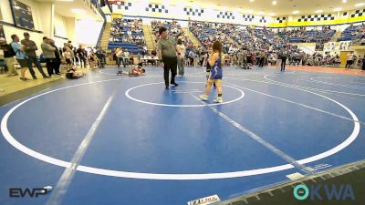 66 lbs Rr Rnd 4 - Corbin Morrow, Wyandotte Youth Wrestling vs Maxwell McConnell, Newkirk Takedown Club