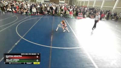 72 lbs Champ. Round 2 - Easton Henstra, JWC vs Keller Green, Upper Valley Aces