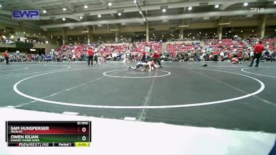 80 lbs Quarterfinal - Sam Hunsperger, Wildcat vs Owen Kilian, Kansas Young Guns