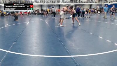 Elite 285 lbs Cons. Round 4 - Markos Mihalopoulos, Wisconsin-La Crosse vs Brody Perry, Wisconsin-Eau Claire