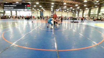 182 lbs Consi Of 16 #1 - Colton Freeman, SC vs Duke Martin, PA