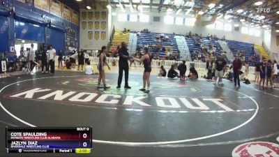 108 lbs Cons. Semi - Cote Spaulding, Patriots Wrestling Club Alabama vs Jazlyn Diaz, Riverdale Wrestling Club