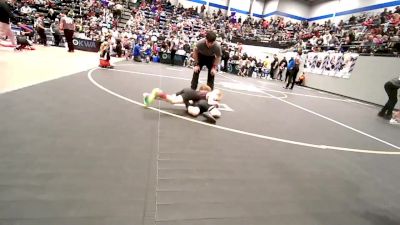 49 lbs Consi Of 8 #1 - Knox Williams, Perry Wrestling Academy vs Adelyn Fry, Norman North