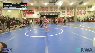 54-62 lbs Rr Rnd 5 - Nevalee Petty, Skiatook Youth Wrestling vs Jolene Chuculate, Tulsa Blue T Panthers