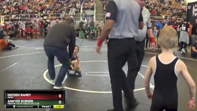 54 lbs Quarterfinal - Sawyer Burger, Mentor Youth Wrestling Club vs Hayden Ramey, Wave