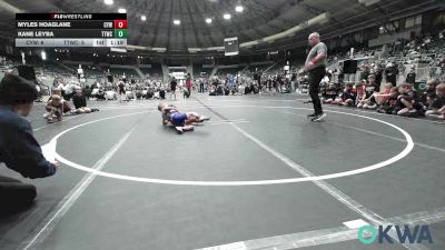 49 lbs Rr Rnd 1 - Myles Hoaglane, Coweta Tiger Wrestling vs Kane Leyba, TTWC Red