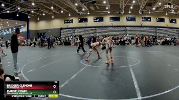 92 lbs Round 3 (8 Team) - Bridger Clemons, Richmond WC vs Maksim Crain, Crossroads Wrestling