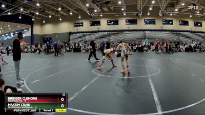 92 lbs Round 3 (8 Team) - Bridger Clemons, Richmond WC vs Maksim Crain, Crossroads Wrestling