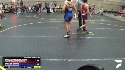 85 lbs Round 2 - Jameson McElmurray, Simmons Academy Of Wrestling vs Tanner Stone, American Gladiators