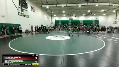 126 lbs Cons. Round 4 - Demetrius Noriega, Lander Valley vs Louie Wilkinson, Natrona County