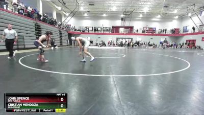 125 lbs Cons. Round 2 - Cristian Mendoza, Bridgeport vs John Spence, CSU-Pueblo