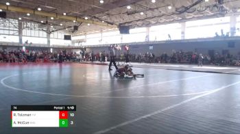 74 lbs Round 1 (6 Team) - Achaiah McCue, Beast Mode Green vs Rhilynn Tolzman, Team Minnesota