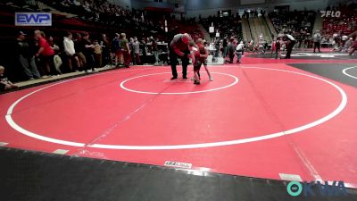 40 lbs Consi Of 4 - Kyson Miller, Wagoner Takedown Club vs Finlee Bowman, Team Tulsa Wrestling Club