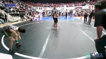 52 lbs Rr Rnd 2 - Danica Budzinski, Grove Takedown Club vs Deryk Justice, Tahlequah Wrestling Club