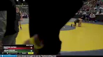 6A - 160 lbs Semifinal - Aidan Boline, Topeka-Washburn Rural vs Easton Zapien, Liberal