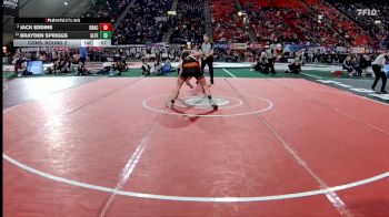 3A 144 lbs Cons. Round 2 - Jack Eddins, Grace vs Brayden Spriggs, Glenns Ferry