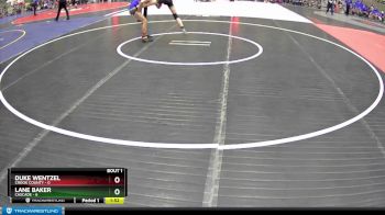 115 lbs Round 1 (4 Team) - Duke Wentzel, Crook County vs Lane Baker, Cascade