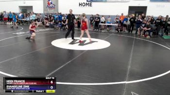 115 lbs Quarterfinal - Heidi Francis, Valdez Youth Wrestling Club Inc. vs Evangeline Zink, Lions Den Wrestling Club