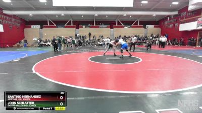 217 lbs Cons. Round 4 - Santino Hernandez, Heritage High School vs John Schlatter, Castro Valley High School