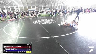 100 lbs Champ. Round 1 - Shaniah-Lee Ferreira, HI vs Madison Baxter, CA