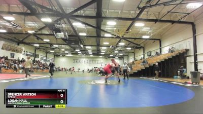 285 lbs Champ. Round 1 - Logan Hall, Huntingdon College vs Spencer Watson, Wabash