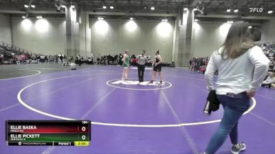 190 lbs Quarterfinal - Ellie Pickett, Smithville vs Ellie Baska, Paola HS