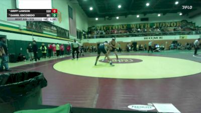 215 lbs Quarterfinal - Griff Lawson, El Dorado vs Daniel Escobedo, Millikan