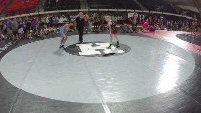 100 lbs 1st Place Match - Kanin Kumfer, Alaska vs Angel Madrigal, Oregon