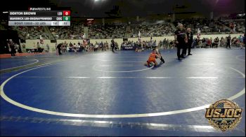 52 lbs Quarterfinal - Denton Brown, Lexington Wrestling Club vs Maverick Lee-degraffenreid, Checotah Matcats