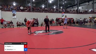 125 kg Semifinal - Koy Hopke, Wisconsin vs Nicholas Sahakian, Sunkist Kids Monster Garage