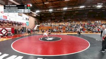 133 lbs 1st Place Match - Zach Marrero, Western Wyoming College vs Miles Anderson, Southeast Community College