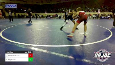 105 lbs 2nd Place - Jett Sisemore, Team Tulsa Wrestling Club vs Brock Argo, D3 Wrestling Cluib